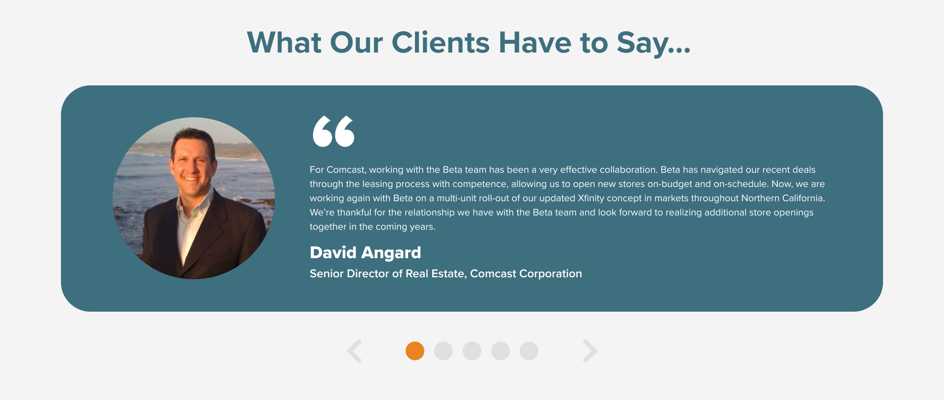 Beta Agency homepage redesign — frame 4 of 9