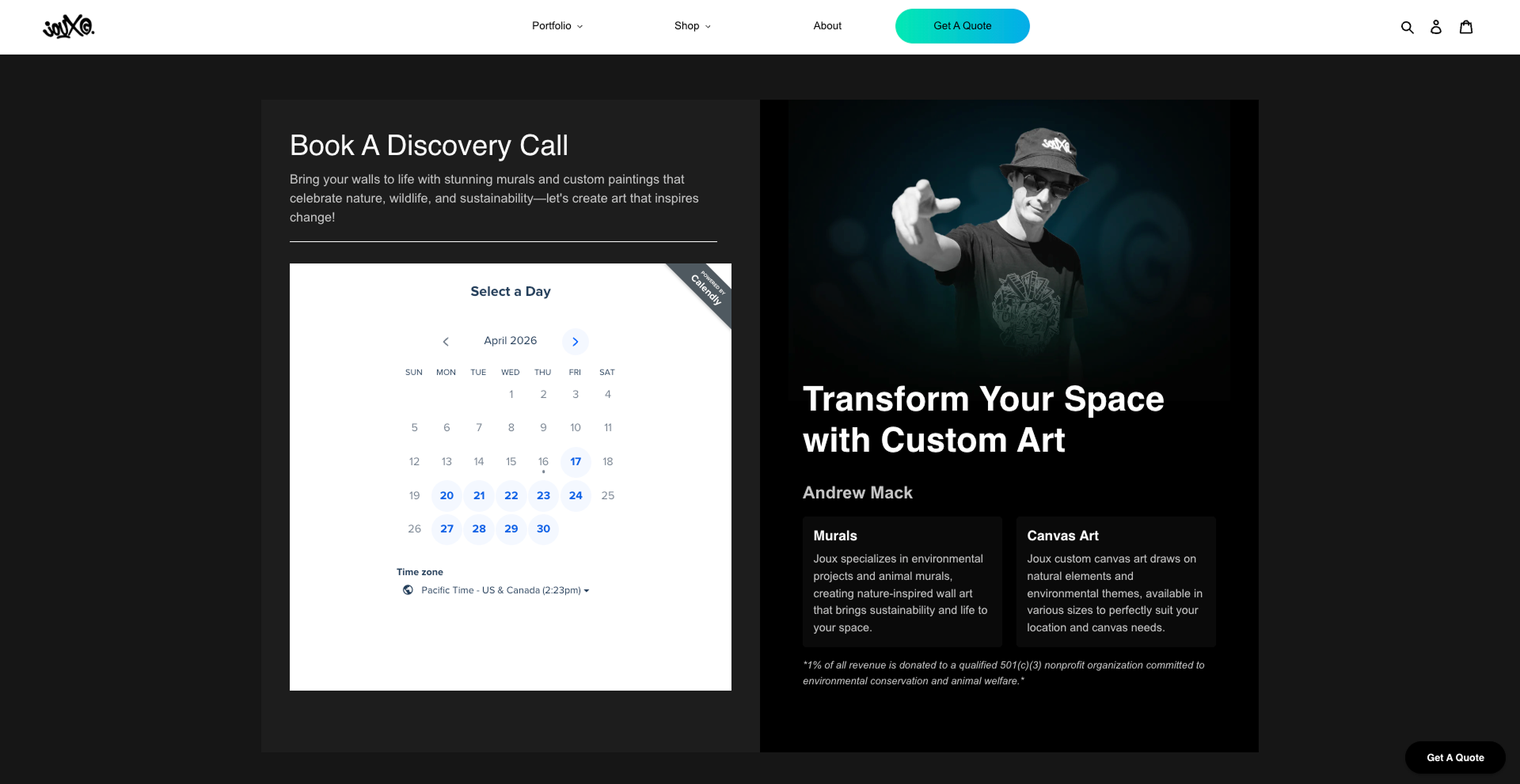 Joux — website frame 2