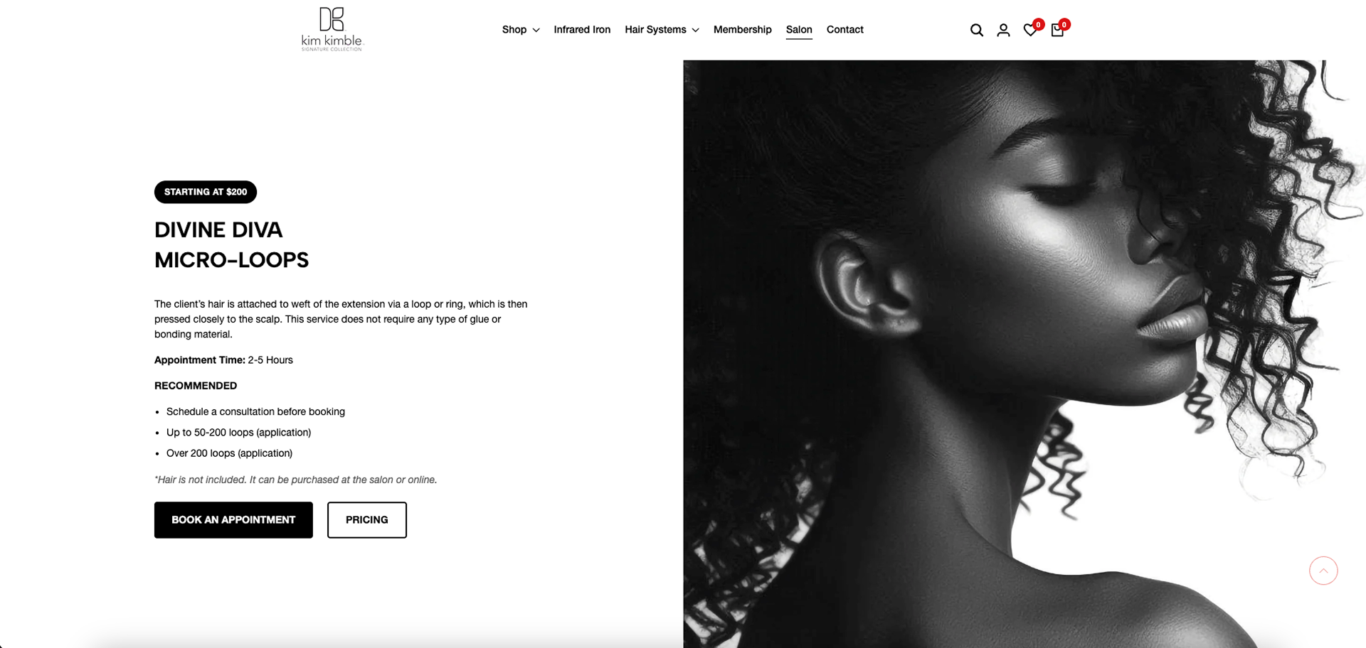 Kim Kimble — website frame 2