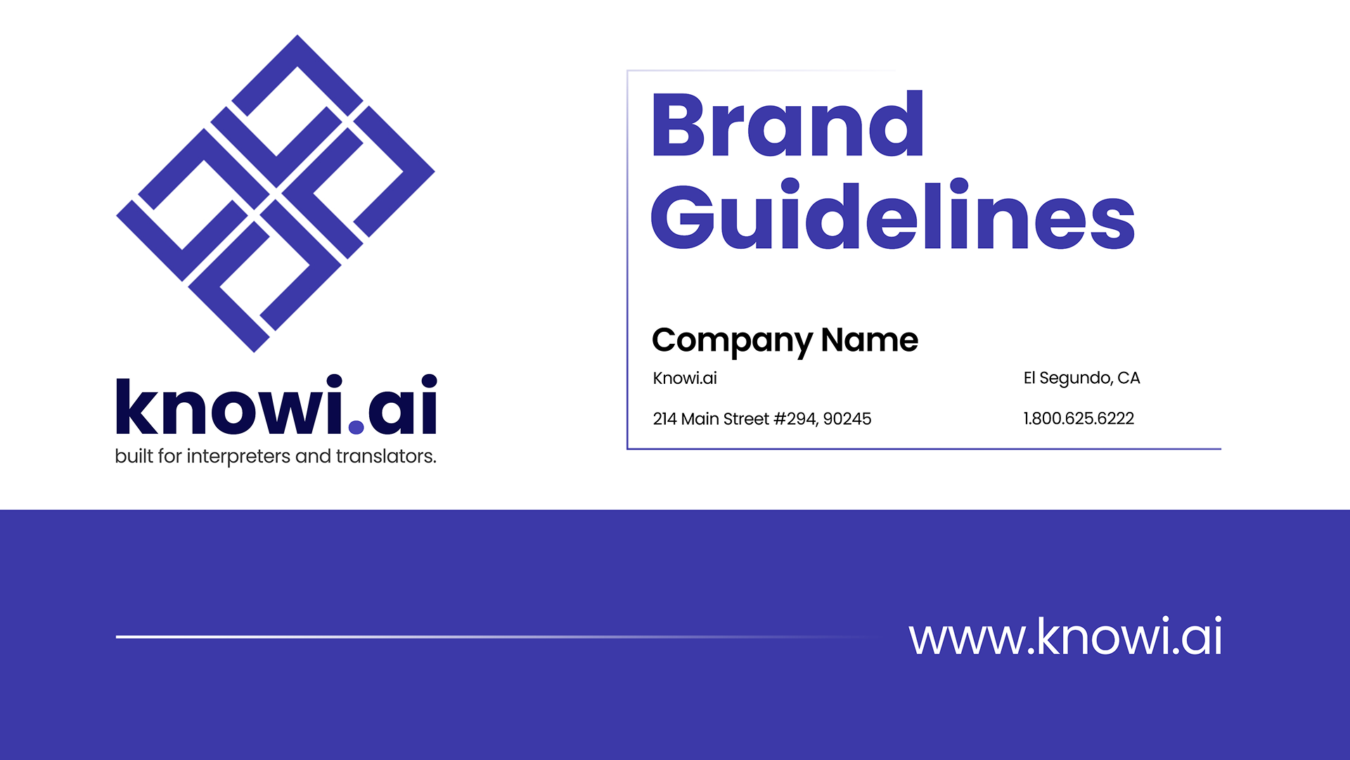 Knowi AI SaaS brand guidelines — cover