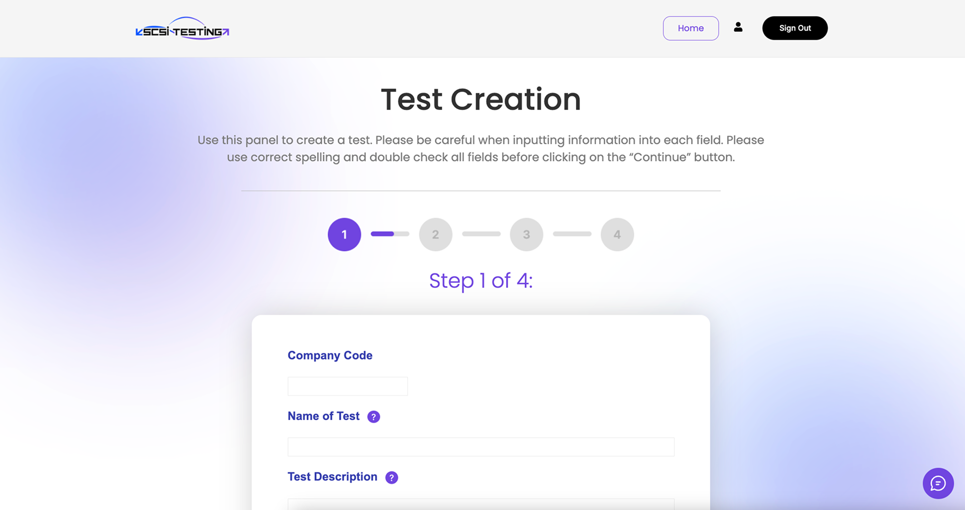 SCSI AI Platform — UI/UX frame 1