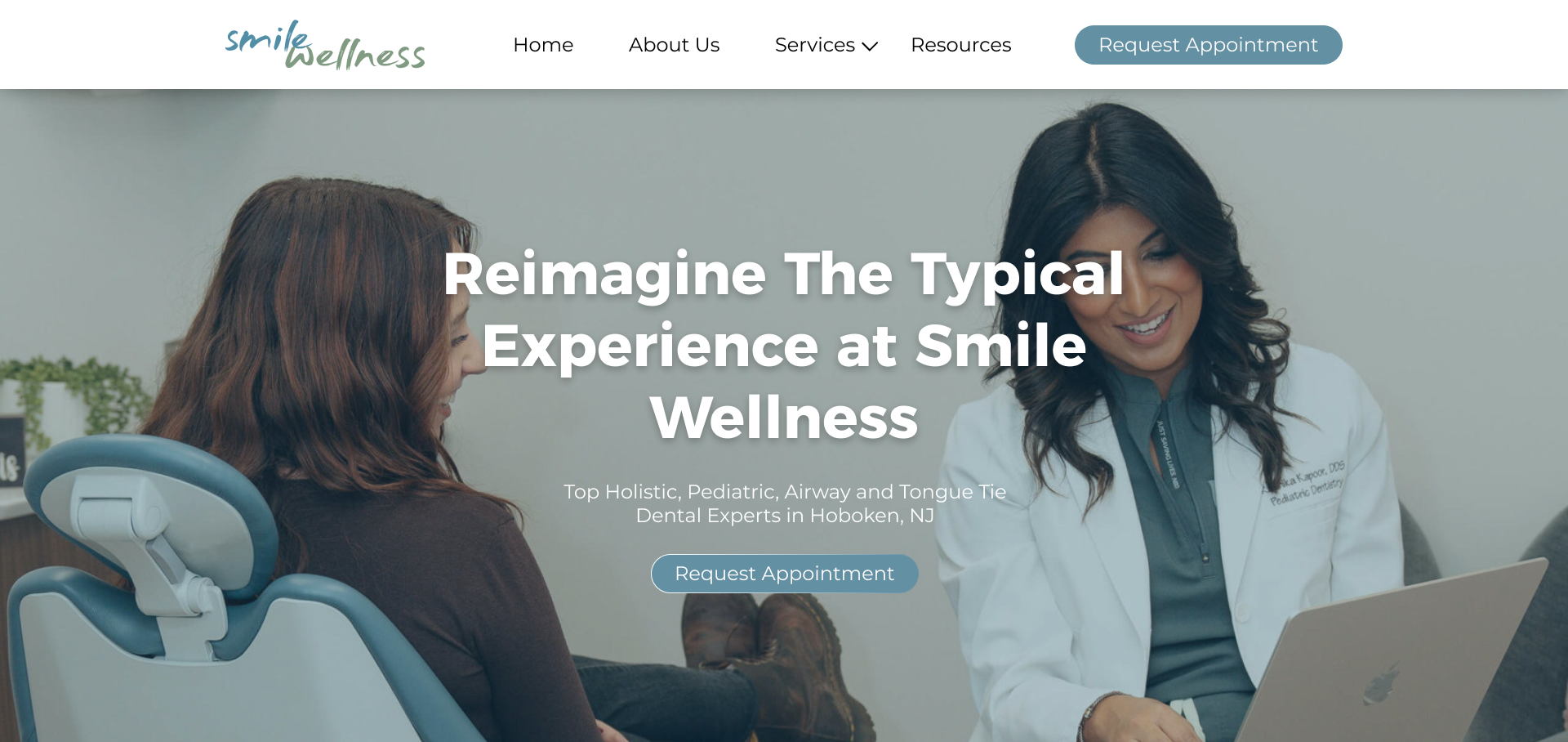 Smile Wellness — website frame 1