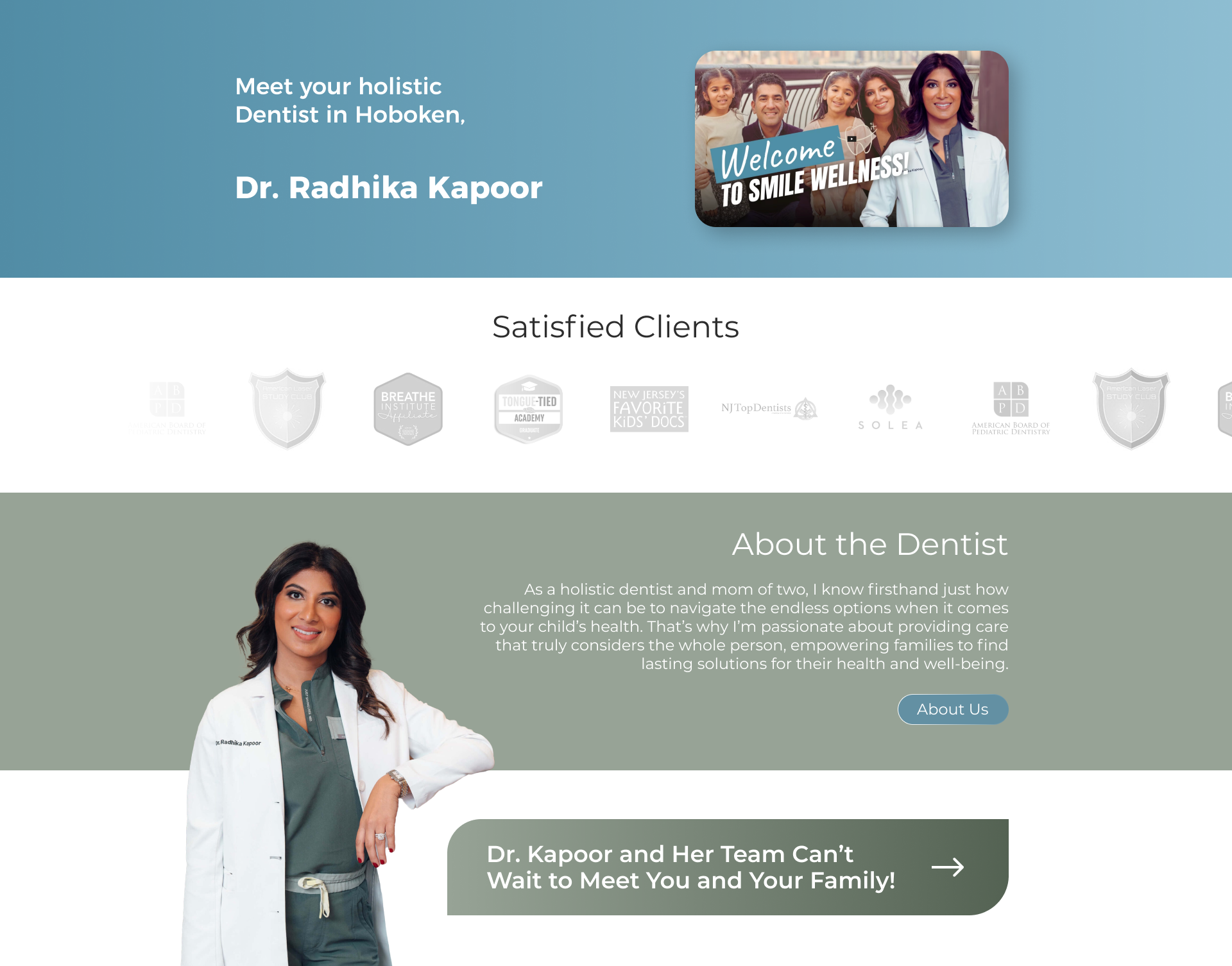 Smile Wellness — website frame 3