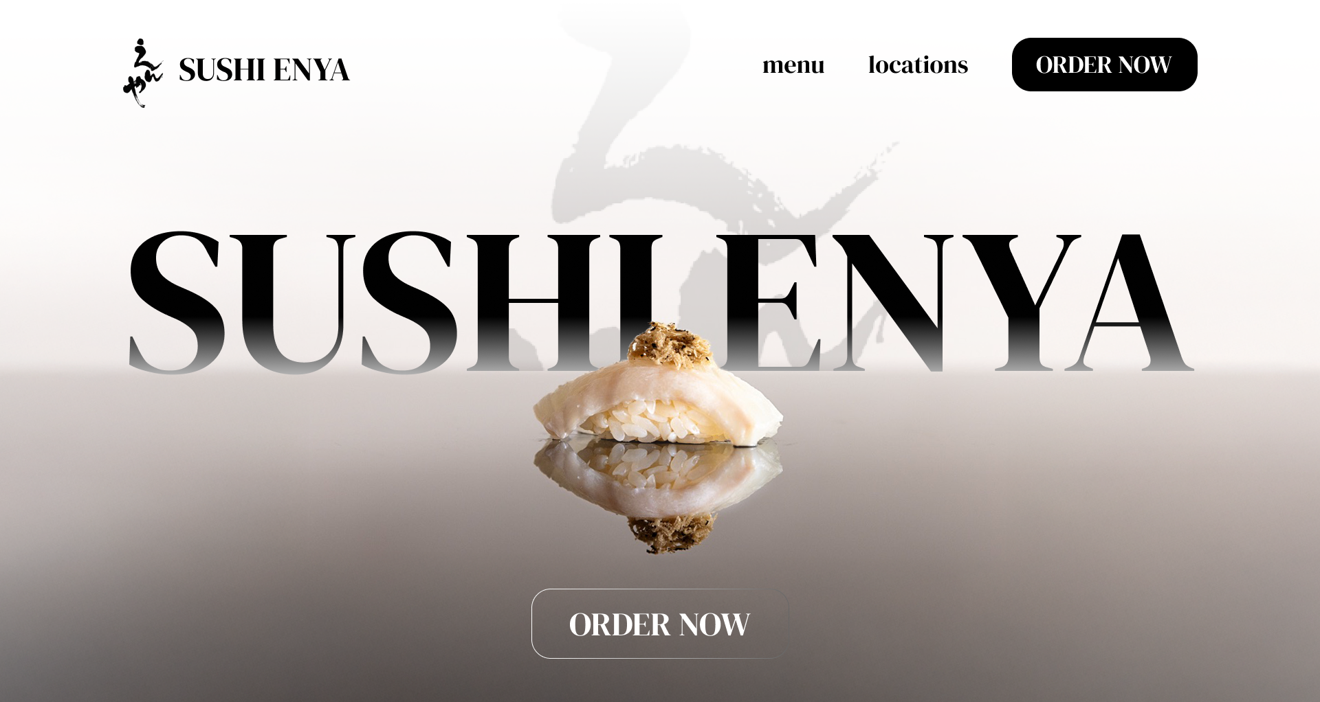 Sushi Enya website — hero