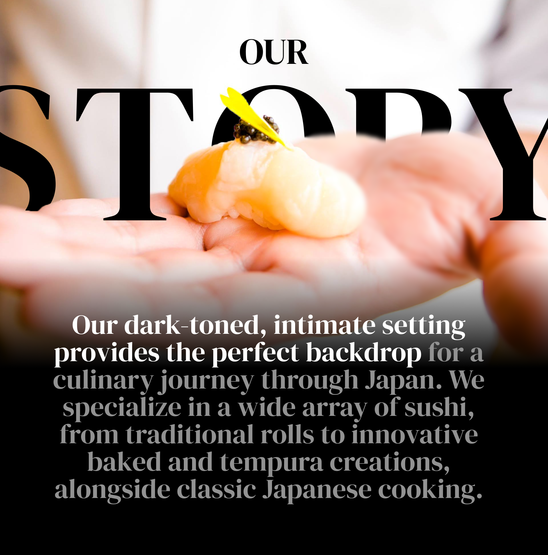 Sushi Enya website — our story